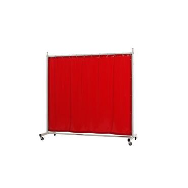 Mobile welding shield robusto orange-CE with curtain type 36.32.15